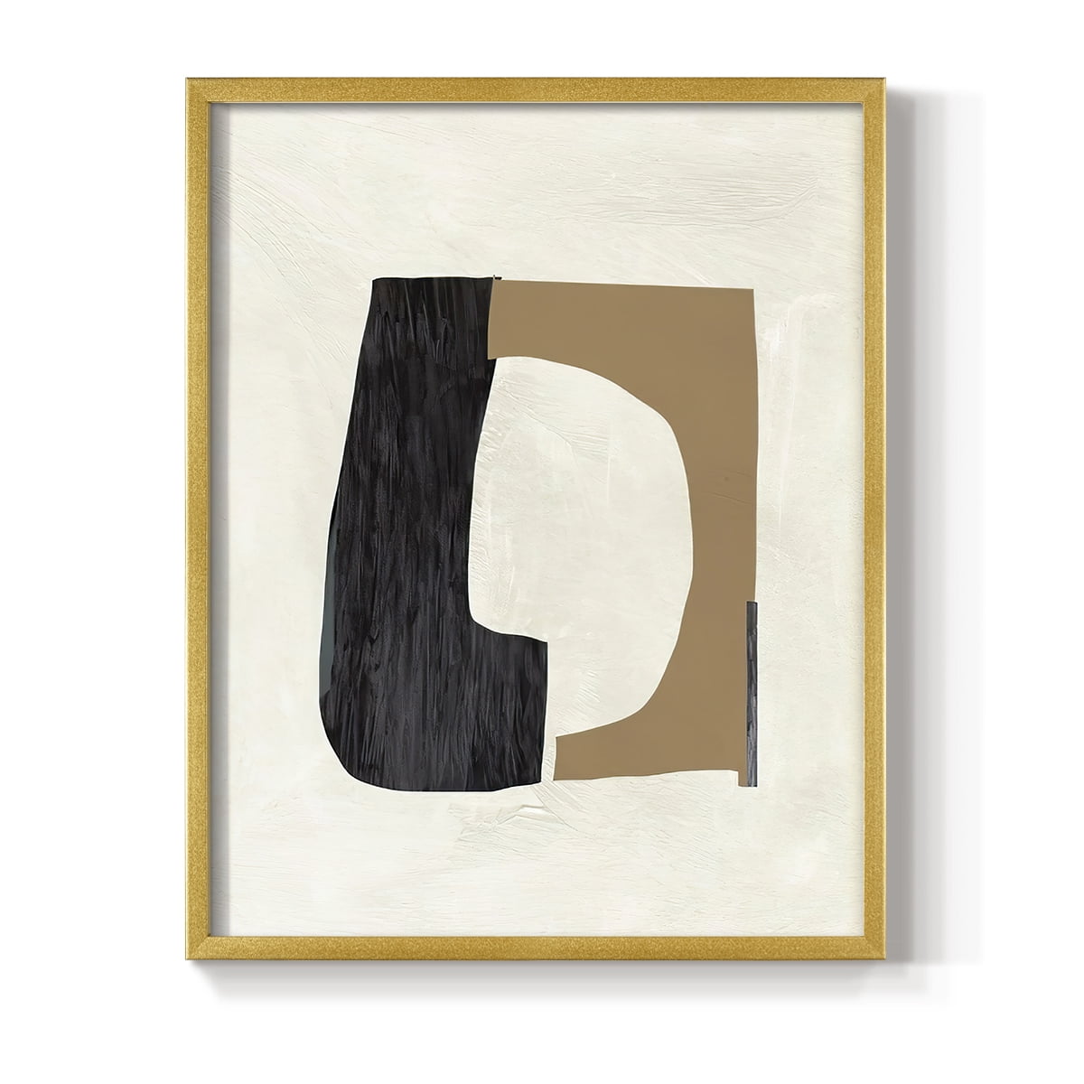 Cardboard Cutouts II Framed Print in Gold Solid Wood Framed Print No Nail Hanging