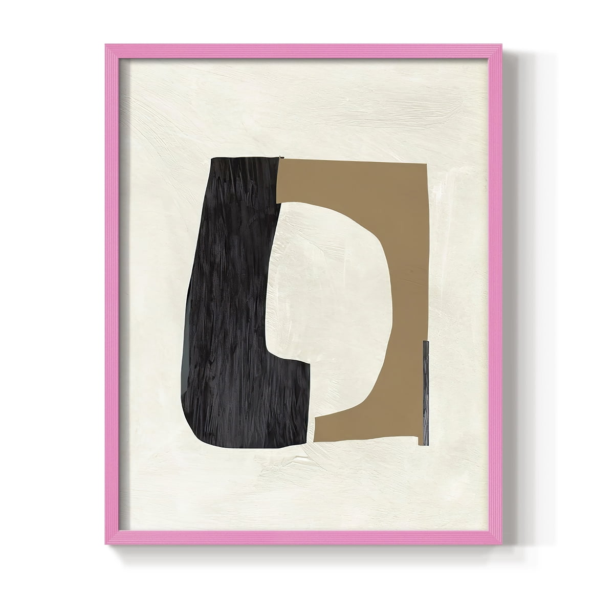 Cardboard Cutouts II Framed Print in Pink Solid Wood Framed Print No Nail Hanging
