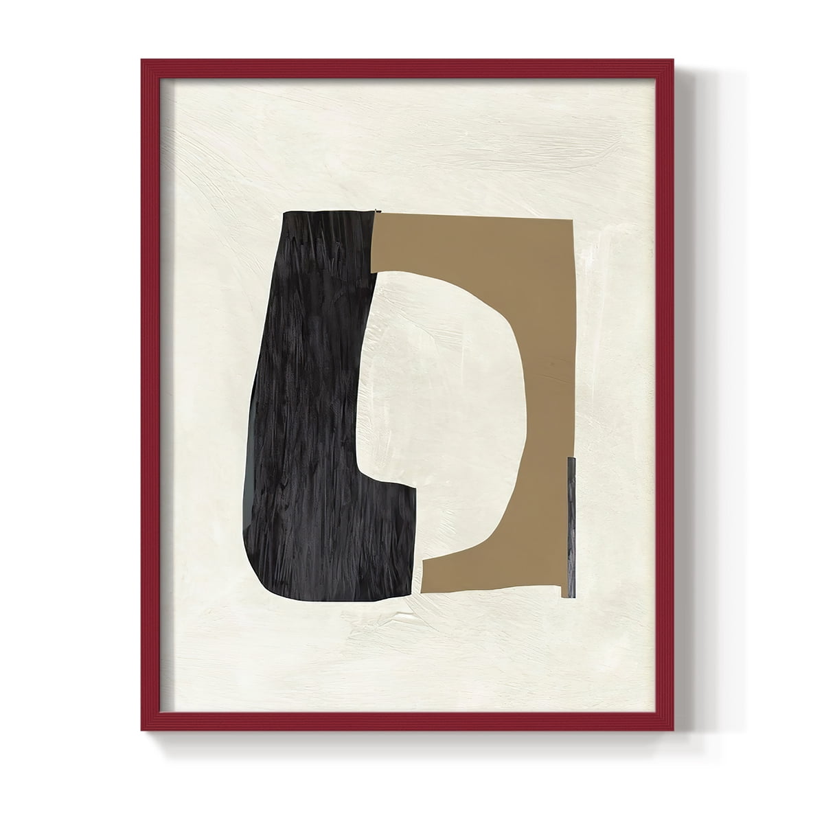 Cardboard Cutouts II Framed Print in Red Solid Wood Framed Print No Nail Hanging