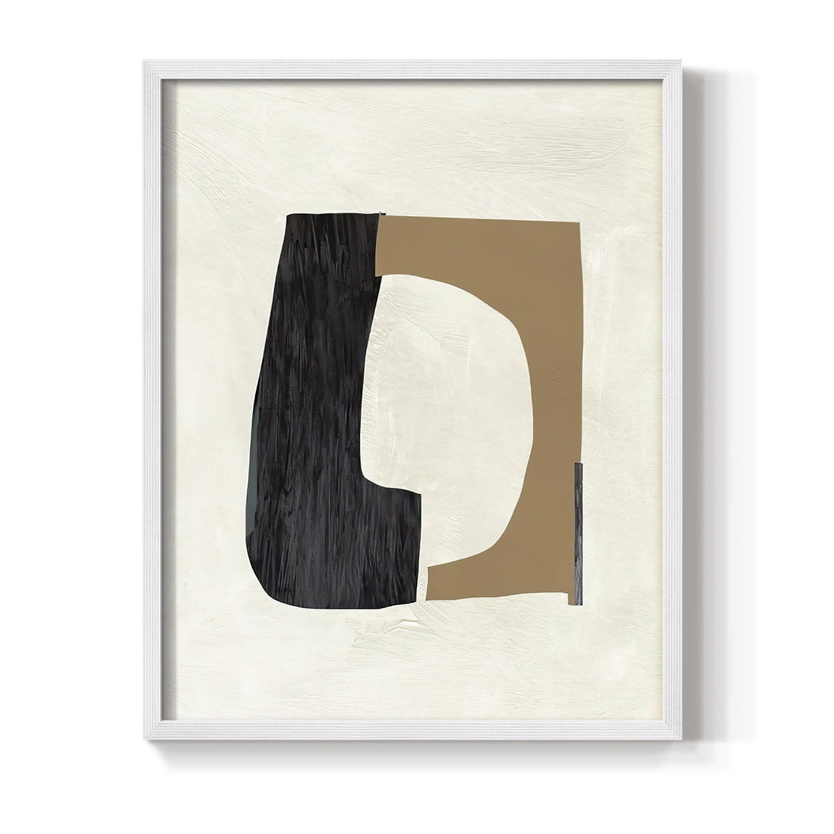 Cardboard Cutouts II Framed Print in White Solid Wood Framed Print No Nail Hanging