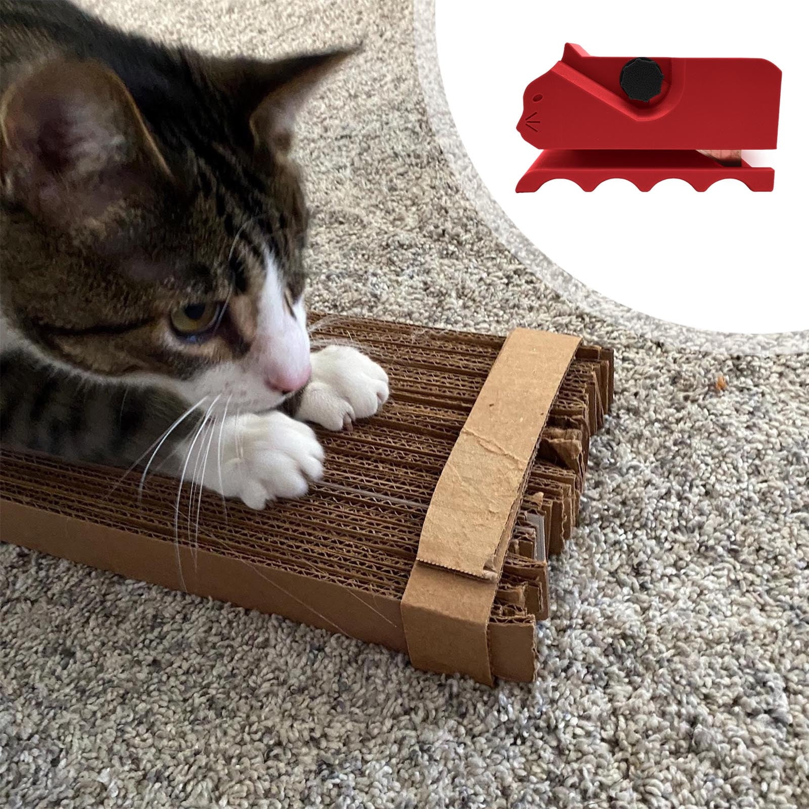 Cardboard Cutter for Cat Scratchers 3D Printed Card Board Cutter
