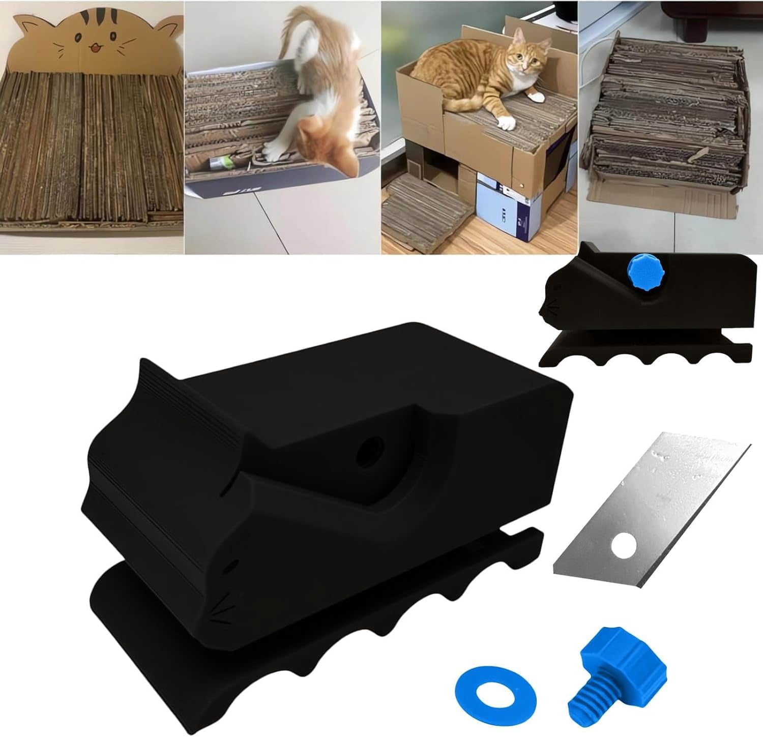 Cardboard Cutter for Cat Scratchers, 3D Printed Kitten Shaped Cardboard ...