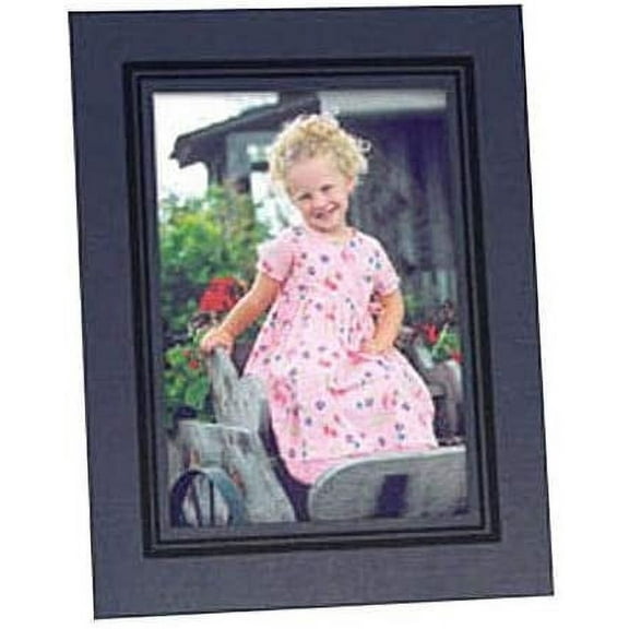 Cardboard Easel Picture Frames 5x7 Black w/Black Foil Border (25 Pack)
