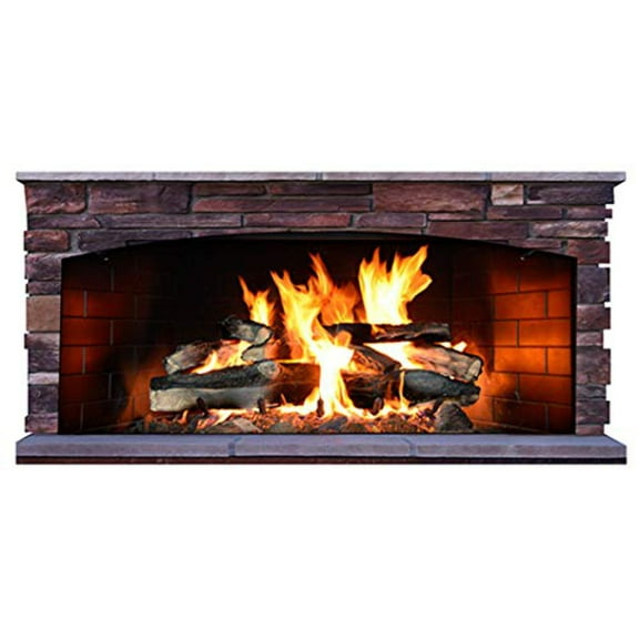 Cardboard Fireplace Stand Up | Fake Brick Cutout Decoration for The Background | Christmas Halloween Holidays Decor