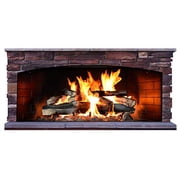 Cardboard Fireplace Stand Up | Fake Brick Cutout Decoration for The Background | Christmas Halloween Holidays Decor