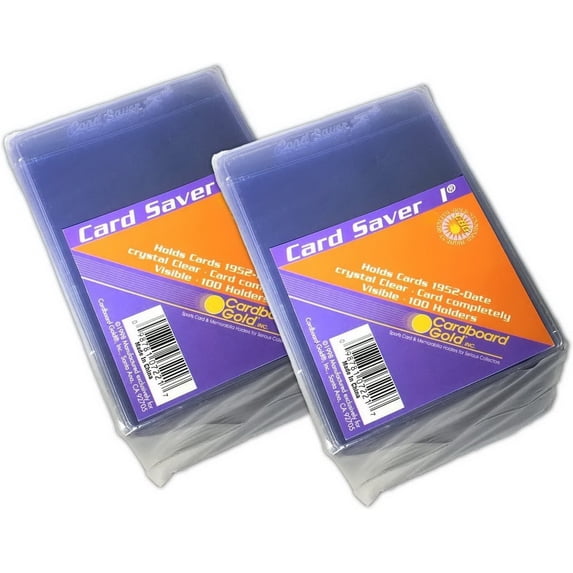 Cardboard Gold CBG-72217-C Card Saver 1 Semi-Rigid Trading Card Holders, 1 Pack Box Of 200