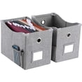 thumbnail image 1 of Cardboard Hanging File Organizer, Including Hanging Folders,   File Movement for Office Documents, 2 Piece, Gray, 1 of 8