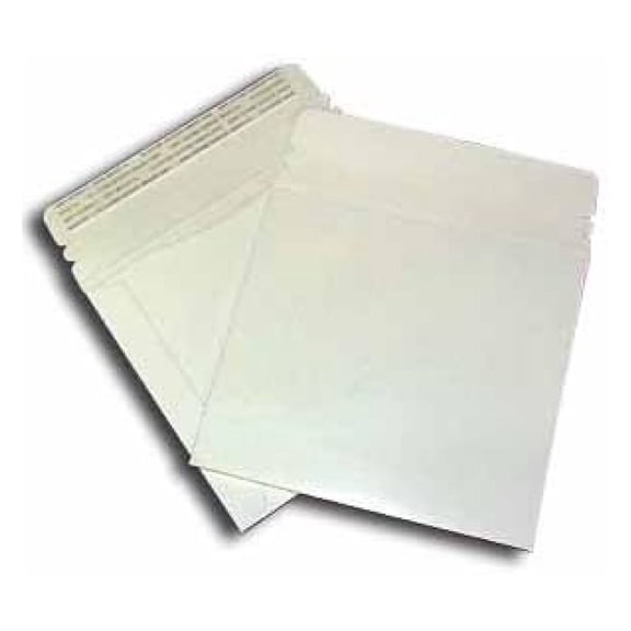 Cardboard Mailers 6x6-3/8 Inch - 50 Pack White Mailing Envelopes with Flap & Seal - Rigid Photo, Jewelry, Small Item Shipping - Secure Packaging Supplies
