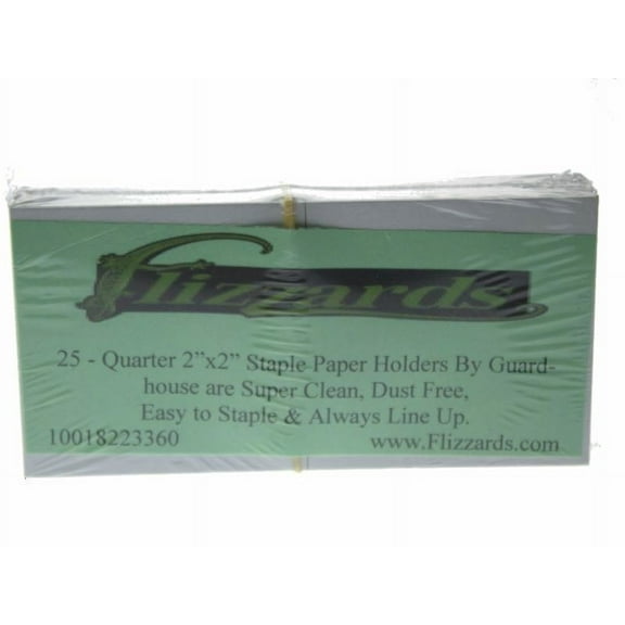 Cardboard/Mylar 2x2 Coin Holder Flips for Quarter 24.3mm, by Guardhouse 25 pk