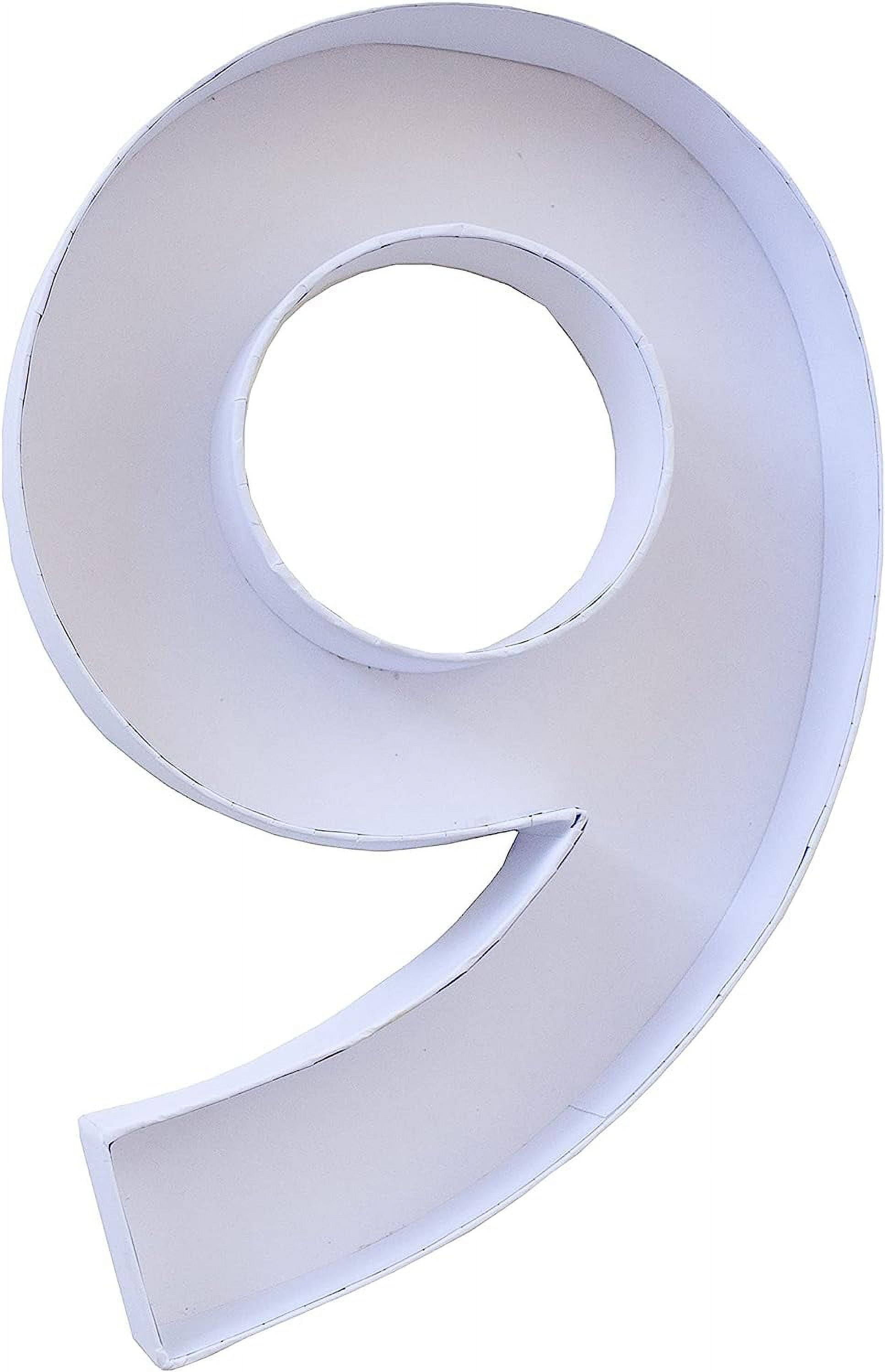 Cardboard Numbers, Fillable Candy Gift Box (9)