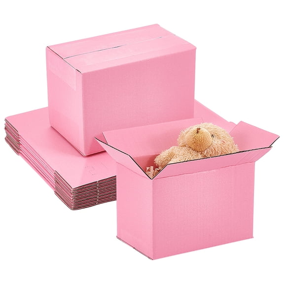 Cardboard Paper Packaging Boxes Mailer Boxes Rectangle Hot Pink 12.9x8x9cm diy