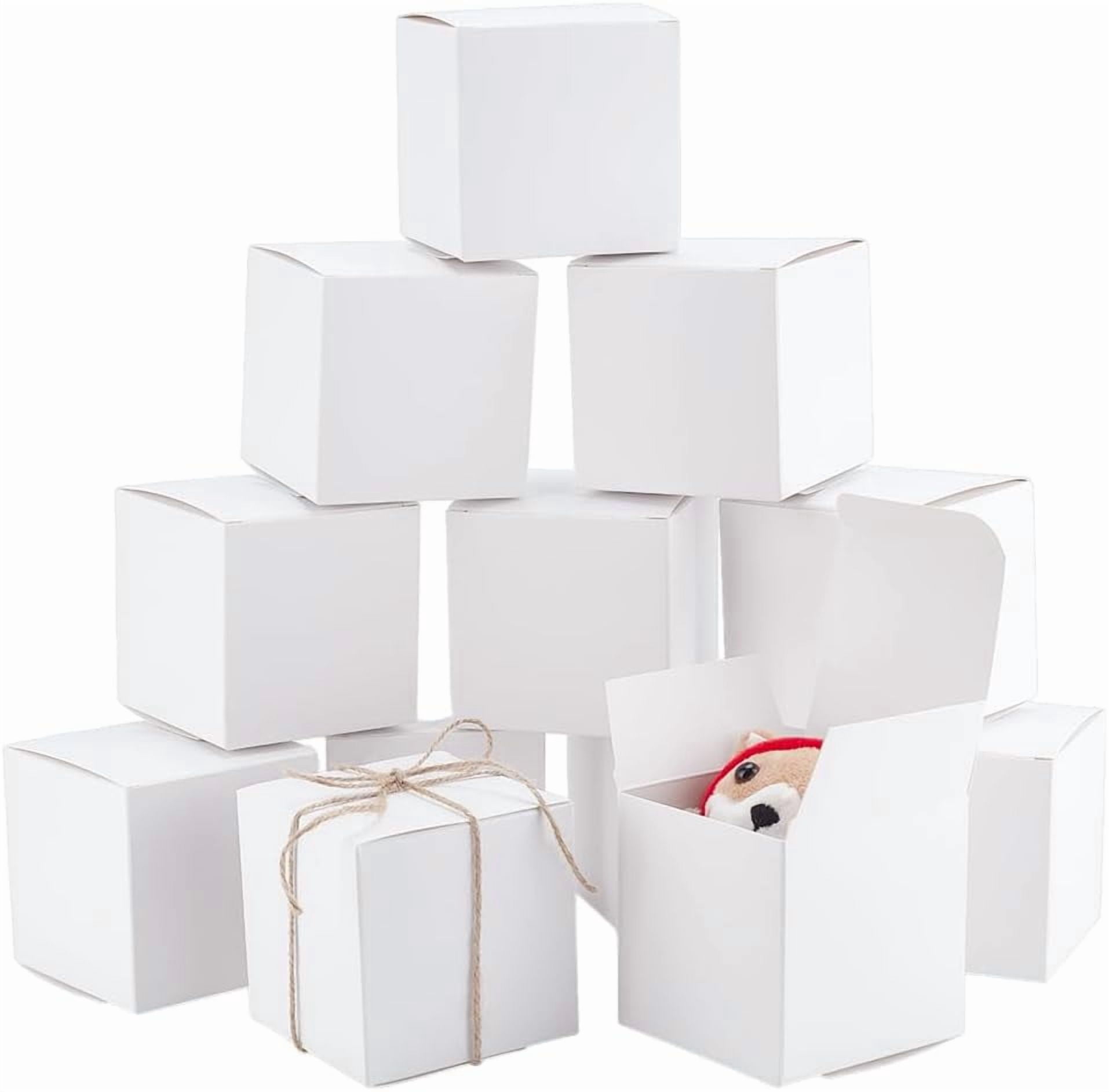 Cardboard Paper Packaging Boxes Square White 8x8x8cm 10pcs/set ...