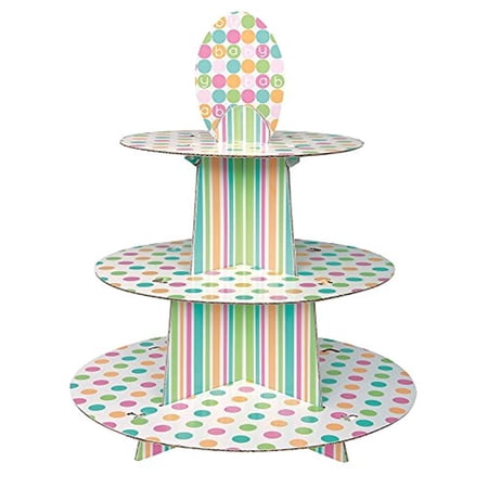 Cardboard Pastel Baby Shower Cupcake Stand, 14 x 12 in, 1ct