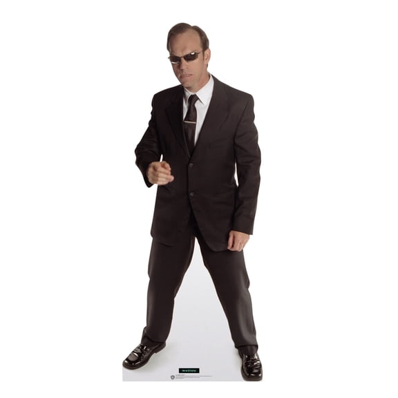 Cardboard People Agent Smith Life Size Cardboard Cutout Standup - The Matrix (1999 Film)