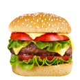 thumbnail image 1 of Cardboard People Cheeseburger Life Size Cardboard Cutout Standup, 1 of 3