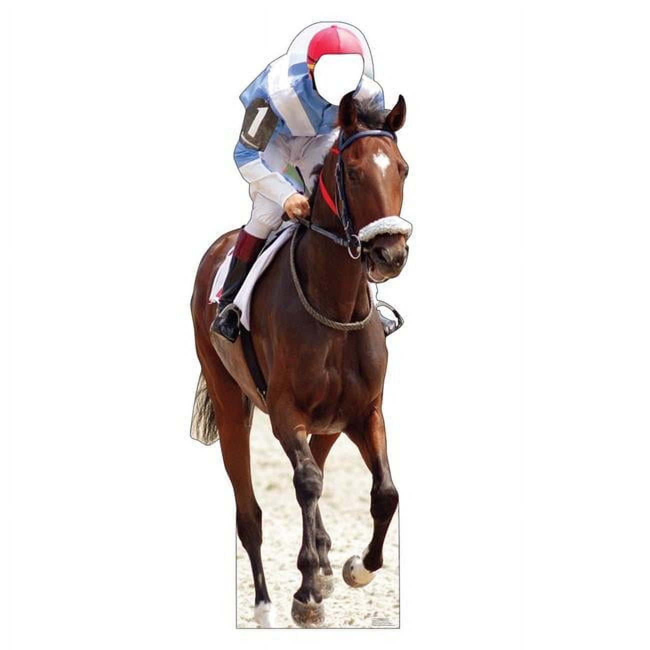 85 x 31 Inch Life-Size Horse and Jockey Cardboard Cutout