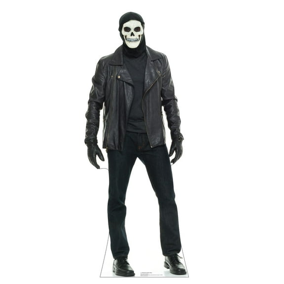Cardboard People Masked Leather Man Life Size Cardboard Cutout Standup