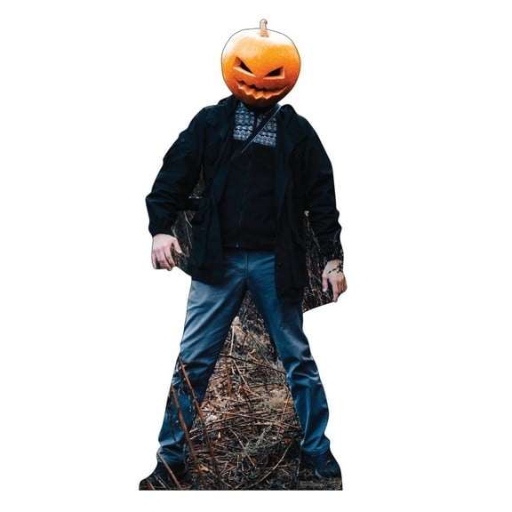 Cardboard People Pumpkin Head Stalker Life Size Cardboard Cutout Standup