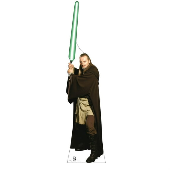 Cardboard People Qui-Gon Jinn Life Size Cardboard Cutout Standup - Marvels Star Wars: The Phantom Menace 25th Anniversary