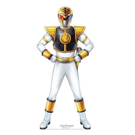 Cardboard People White Power Ranger Cardboard Cutout Standup - Power Rangers