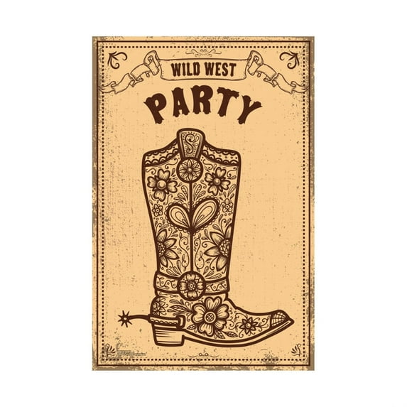 Advanced Graphics 5267 47 x 31 in. Wild West Party Sign Life-Size Cardboard Cutout