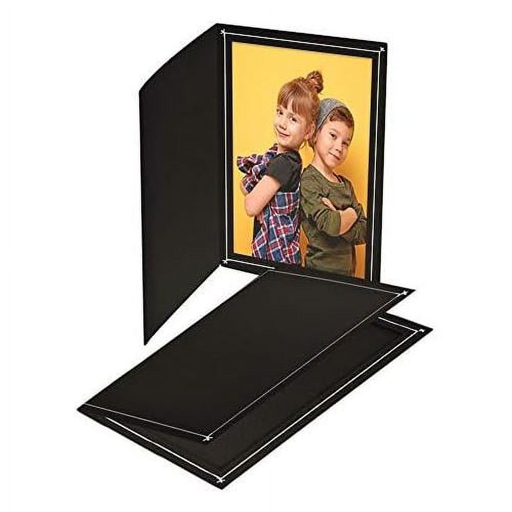 Cardboard Photo Folder 5X7 (10 Pack) Black Card Folder With Nice