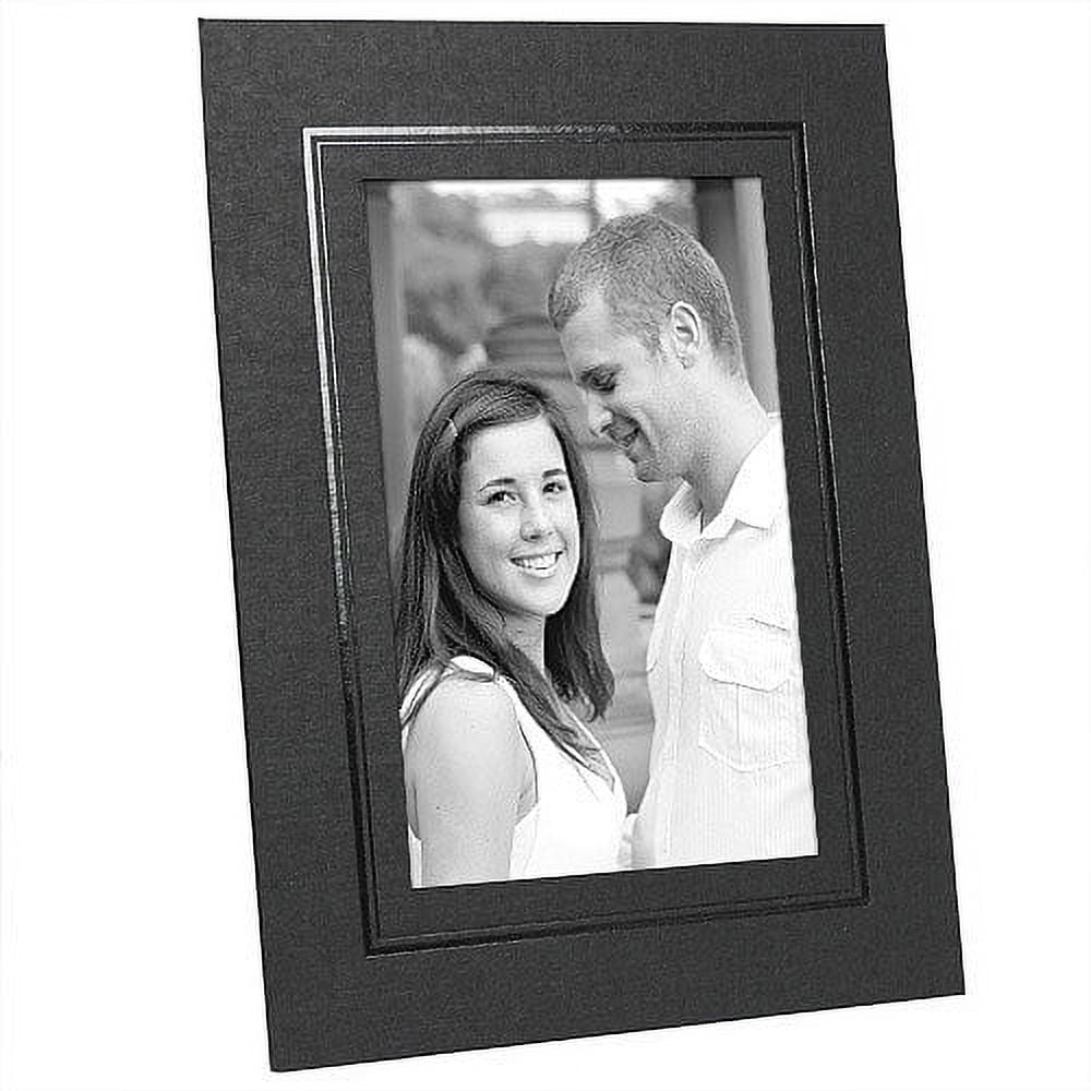 Cardboard Picture Frames 4x6 Black w/Black Foil Border (25 Pack