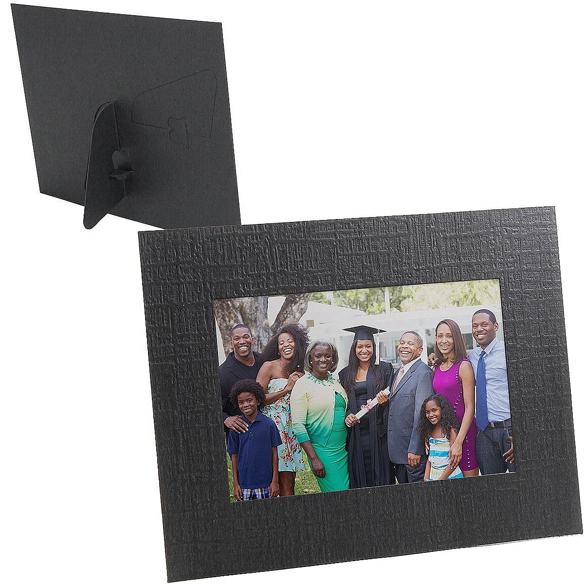 Studio Style Cardboard Picture Frames 5x7 Black, Bulk Pack of 25