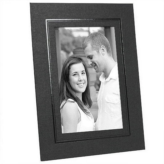 Cardboard Picture Frames 8x10 Black w/Black Foil Border (25 Pack)