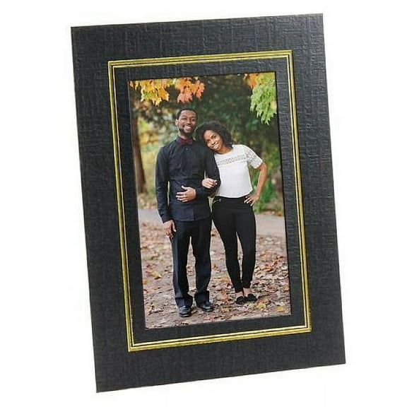 Cardboard Picture Frames 8x10 Black w/Gold Foil Border (25 Pack)
