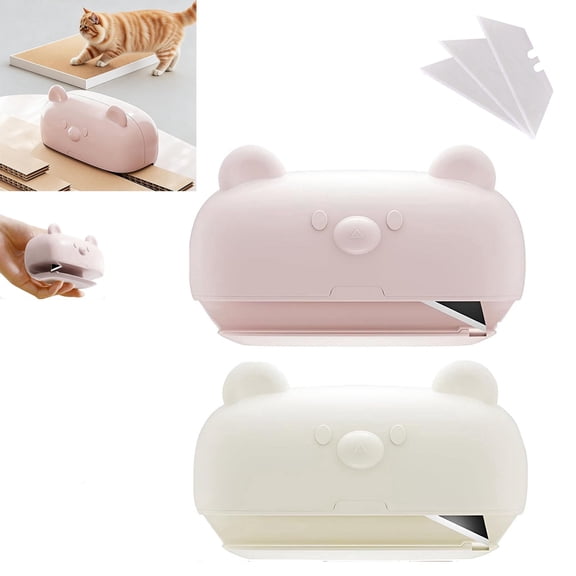 Cardboard Stripper Tool - Cardboard Cutter for Cat Scratchers, Built-in Blade, Handheld DIY Cutting Tool, Ergonomic Safety Design, from Box to Scratcher in Minutes, for Cat Lovers