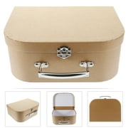 Cardboard Suitcase Box with Handle - Decorative Thickened Paperboard Storage Box for Crafting Organizing and Gifting Jewelry