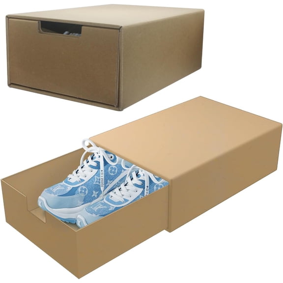 Cardboard organizer boxes for Socks, Underwear, Stationery, Papers, Photos, files, Office closet and Warehouse Stackable Drawer Storage bins 12 Pack