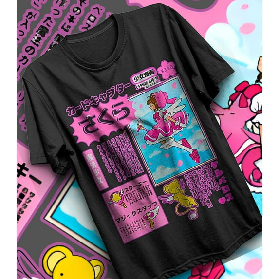 Cardcaptor Sakura Manga Anime T-shirt, Cerberus Shirt,Royal Blue color,size 4XL