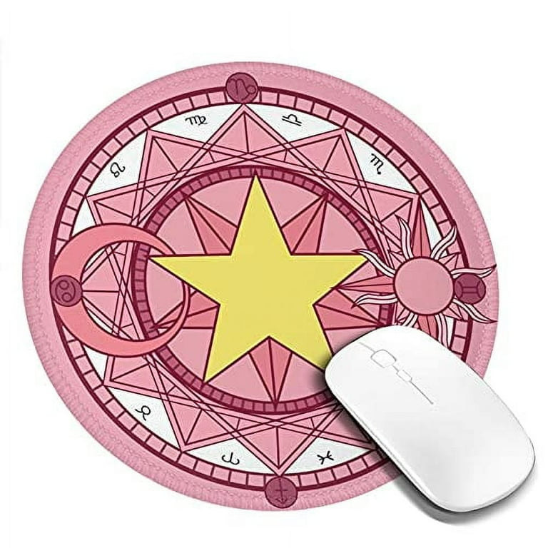 Japanese Cherry Blossom Round Mouse Pad Small Mousepad With Stitched Edge Mouse Pads For Desk Wireless Mouse Mat Non Slip Rubber Base Mousepads For Office Computer Mouse Pad 4Pcs