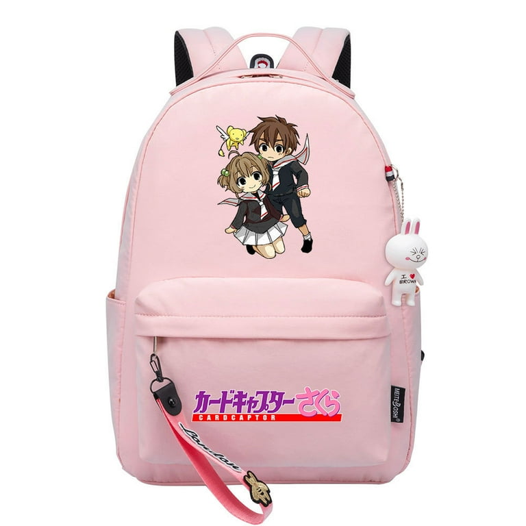 Cardcaptor Sakura Themed Cartoon Backpack Featuring Double Side Pockets Perfect for Kids and Teens Walmart
