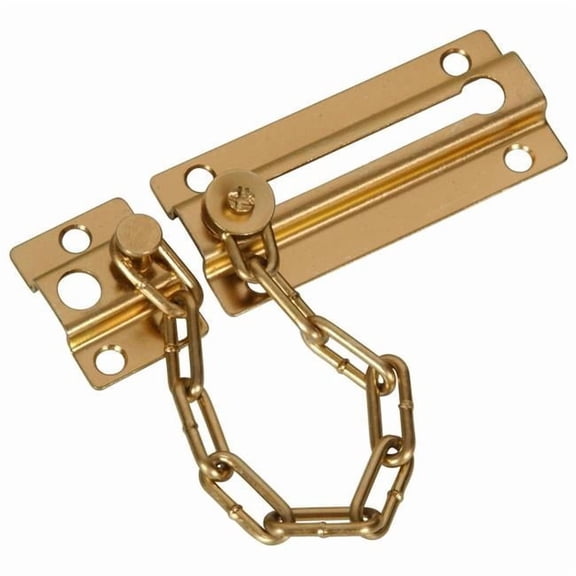 Carded - Door Chain, Brass Plated