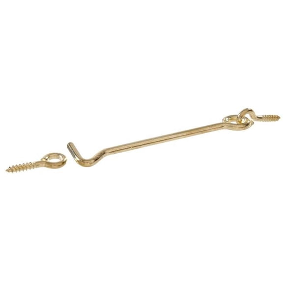 Carded - Gate Hook & Eye Latches, Solid & Brite Brass - 2.5 in.