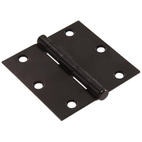 Carded - Removable Pin Residential Door Hinges, Black - 3 in.