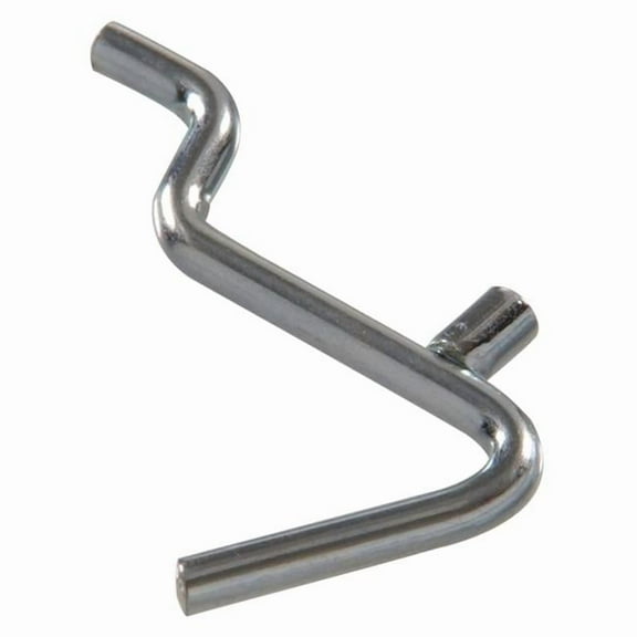 Carded Zinc Peg Angled Hook, 0.125 x 1.50 in.