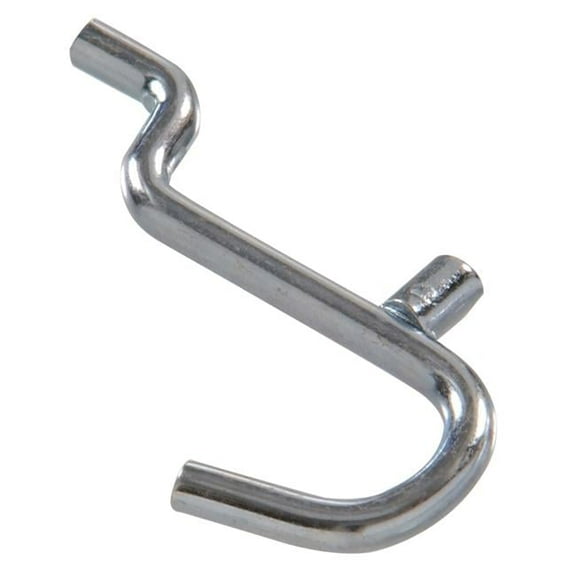 Carded Zinc Peg Curved Hook, 0.125 x 1 in.