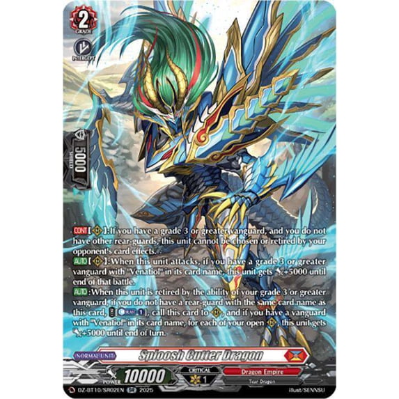 Cardfight Vanguard Dragonsoul Resonance Sploosh Cutter Dragon DZ-BT10/SR02EN