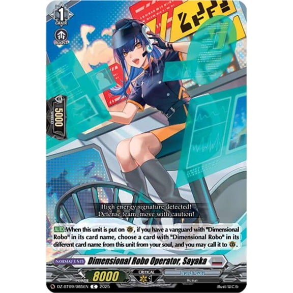 Cardfight Vanguard Super Brave Detonation Common Dimensional Robo Operator, Sayaka DZ-BT09/085EN