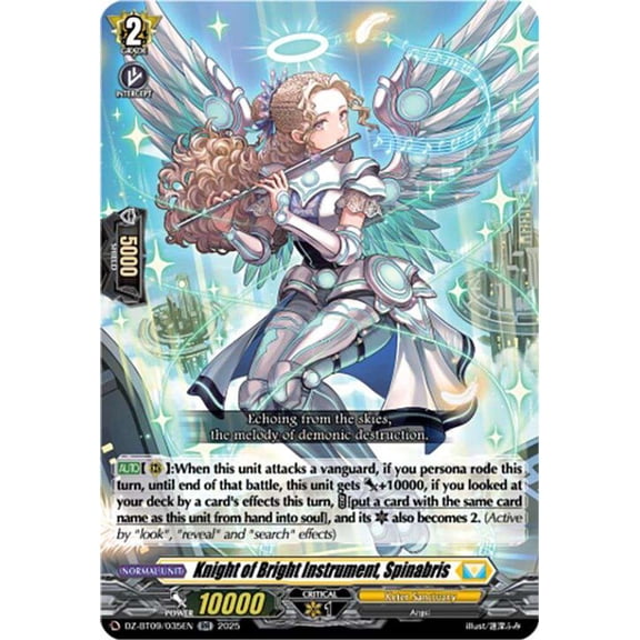 Cardfight Vanguard Super Brave Detonation Double Rare Knight of Bright Instrument, Spinabris DZ-BT09/035EN