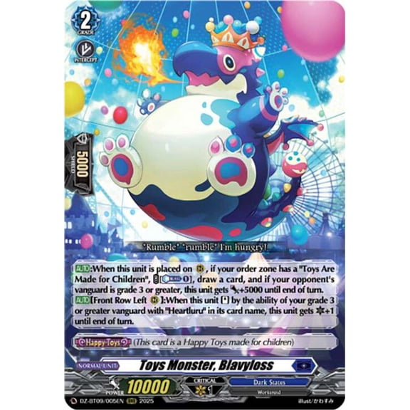 Cardfight Vanguard Super Brave Detonation Triple Rare Toys Monster, Blavyloss DZ-BT09/005EN