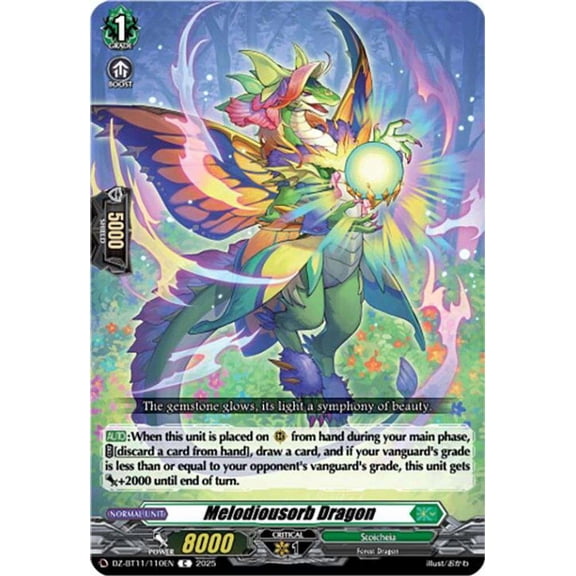 Cardfight Vanguard Symphony of Might & Bloom Common Melodiousorb Dragon DZ-BT11/110EN