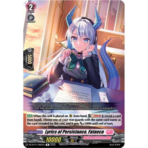 Cardfight Vanguard Symphony of Might & Bloom Rare Lyrics of Persistance, Fataeca DZ-BT11/065EN