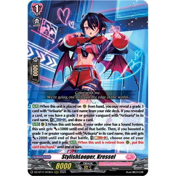 Cardfight Vanguard Symphony of Might & Bloom Triple Rare StylishLooper, Kressel DZ-BT11/018EN