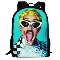 Cardi B Backpack,3d Print Laptop Backpack Lightweight Casual Daypack Bookbag Multi-Function Travel Backpack 16.5 In