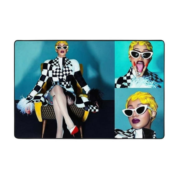 Cardi B Rugs Washable Cover Floor Rug Carpets Bathroom Decorations For Kitchen Bedroom Indoor 36"X24"